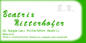 beatrix mitterhofer business card